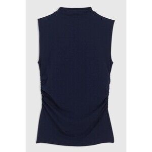 Madewell XS 90s Crew Neck Tank Compact Cotton Midnight Navy Sleeveless Slim NWT